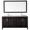 Custom image for Dark Espresso with Polished Chrome Trim / White Carrara Marble / 70