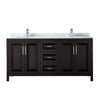 Custom image for Dark Espresso with Polished Chrome Trim / White Carrara Marble / No Mirror