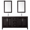Custom image for Dark Espresso with Polished Chrome Trim / White Cultured Marble / 24