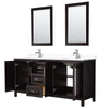 Custom image for Dark Espresso with Polished Chrome Trim / White Cultured Marble / 24