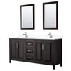 Custom image for Dark Espresso with Polished Chrome Trim / White Cultured Marble / 24