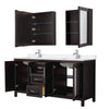 Custom image for Dark Espresso with Polished Chrome Trim / White Quartz / Medicine Cabinets