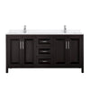 Custom image for Dark Espresso with Polished Chrome Trim / White Quartz / No Mirror