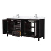 Custom image for Dark Espresso with Polished Chrome Trim / White Quartz / No Mirror