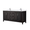 Custom image for Dark Espresso with Polished Chrome Trim / White Quartz / No Mirror