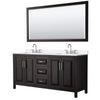 Custom image for Dark Espresso with Polished Chrome Trim / White Quartz / 70