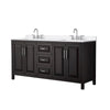 Custom image for Dark Espresso with Polished Chrome Trim / White Quartz / No Mirror
