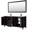 Custom image for Dark Espresso with Matte Black Trim / Carrara Cultured Marble / 70