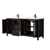 Custom image for Dark Espresso with Matte Black Trim / Carrara Cultured Marble / No Mirror