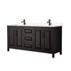 Custom image for Dark Espresso with Matte Black Trim / Carrara Cultured Marble / No Mirror