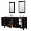 Custom image for Dark Espresso with Matte Black Trim / Carrara Cultured Marble / 24