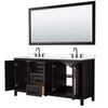 Custom image for Dark Espresso with Matte Black Trim / Carrara Cultured Marble / 70