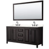 Custom image for Dark Espresso with Matte Black Trim / Carrara Cultured Marble / 70