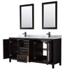 Custom image for Dark Espresso with Matte Black Trim / White Carrara Marble / 24