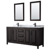 Custom image for Dark Espresso with Matte Black Trim / White Carrara Marble / 24