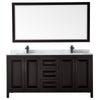 Custom image for Dark Espresso with Matte Black Trim / White Carrara Marble / 70