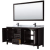 Custom image for Dark Espresso with Matte Black Trim / White Carrara Marble / 70