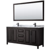 Custom image for Dark Espresso with Matte Black Trim / White Carrara Marble / 70