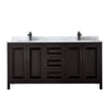 Custom image for Dark Espresso with Matte Black Trim / White Carrara Marble / No Mirror