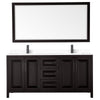 Custom image for Dark Espresso with Matte Black Trim / White Cultured Marble / 70