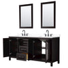Custom image for Dark Espresso with Matte Black Trim / White Cultured Marble / 24