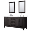 Custom image for Dark Espresso with Matte Black Trim / White Cultured Marble / 24