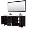 Custom image for Dark Espresso with Matte Black Trim / White Cultured Marble / 70