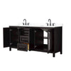 Custom image for Dark Espresso with Matte Black Trim / White Cultured Marble / No Mirror