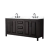 Custom image for Dark Espresso with Matte Black Trim / White Cultured Marble / No Mirror