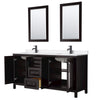 Custom image for Dark Espresso with Matte Black Trim / White Quartz / 24