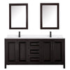 Custom image for Dark Espresso with Matte Black Trim / White Quartz / Medicine Cabinets
