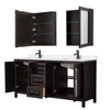 Custom image for Dark Espresso with Matte Black Trim / White Quartz / Medicine Cabinets