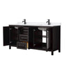 Custom image for Dark Espresso with Matte Black Trim / White Quartz / No Mirror