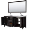 Custom image for Dark Espresso with Matte Black Trim / White Quartz / 70