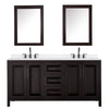 Custom image for Dark Espresso with Matte Black Trim / White Quartz / Medicine Cabinets