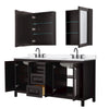 Custom image for Dark Espresso with Matte Black Trim / White Quartz / Medicine Cabinets
