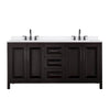 Custom image for Dark Espresso with Matte Black Trim / White Quartz / No Mirror