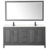 Custom image for Dark Gray with Matte Black Trim / Carrara Cultured Marble / 70