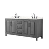 Custom image for Dark Gray with Matte Black Trim / Carrara Cultured Marble / No Mirror
