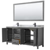 Custom image for Dark Gray with Matte Black Trim / White Carrara Marble / 70