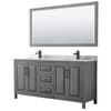 Custom image for Dark Gray with Matte Black Trim / White Carrara Marble / 70