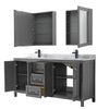 Custom image for Dark Gray with Matte Black Trim / White Carrara Marble / Medicine Cabinets