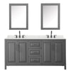 Custom image for Dark Gray with Matte Black Trim / Giotto Quartz / Medicine Cabinets