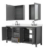Custom image for Dark Gray with Matte Black Trim / Giotto Quartz / Medicine Cabinets