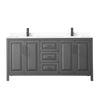 Custom image for Dark Gray with Matte Black Trim / White Cultured Marble / No Mirror