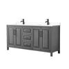 Custom image for Dark Gray with Matte Black Trim / White Cultured Marble / No Mirror