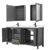 Custom image for Dark Gray with Matte Black Trim / White Quartz / Medicine Cabinets