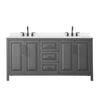 Custom image for Dark Gray with Matte Black Trim / White Quartz / No Mirror