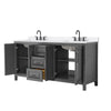 Custom image for Dark Gray with Matte Black Trim / White Quartz / No Mirror