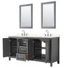Custom image for Dark Gray with Polished Chrome Trim / Carrara Cultured Marble / 24